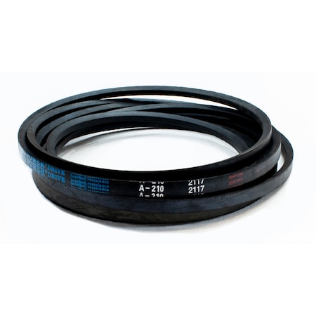 D&D A210 Classical V-Belt, 212 in Outside Length, 1/2 in Top Width, 1 Ribs A210